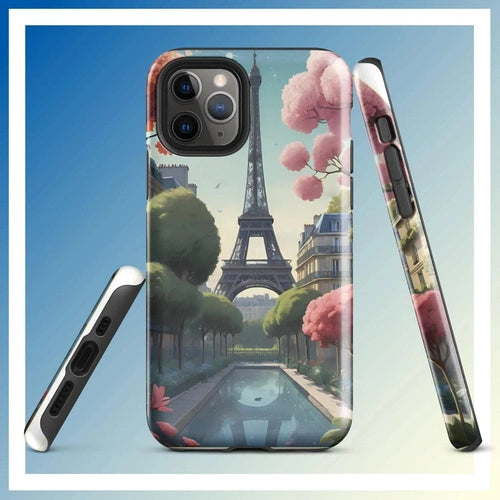 Parisian Chic: Eiffel Tower Art Tough Case for iPhone® 11 - 15 - Ollie Print Designs LLC