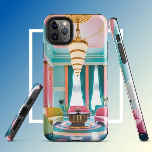 Ollieprint Art Deco Hotel Tough Case for iPhone® 11, 12, 13, 14, 15 - Ollie Print Designs LLC
