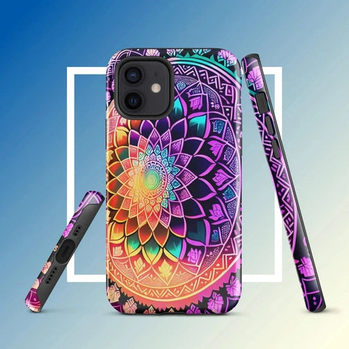 Ollieprint Dynamic Mandala Artwork Tough Case for iPhone® 11, 12, 13, 14, 15 - Ollie Print Designs LLC