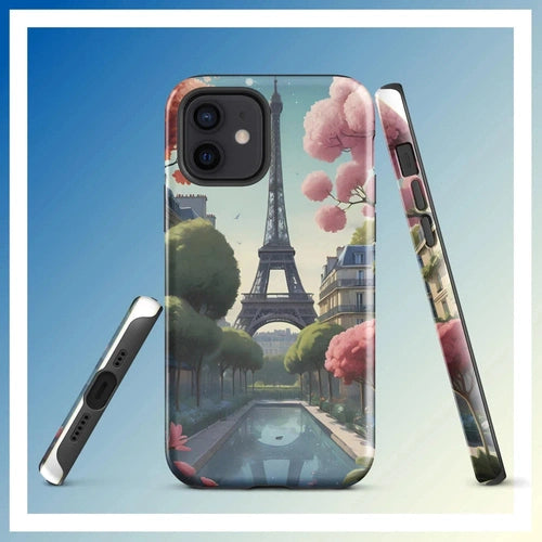 Parisian Chic: Eiffel Tower Art Tough Case for iPhone® 11 - 15 - Ollie Print Designs LLC
