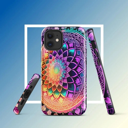 Ollieprint Dynamic Mandala Artwork Tough Case for iPhone® 11, 12, 13, 14, 15 - Ollie Print Designs LLC