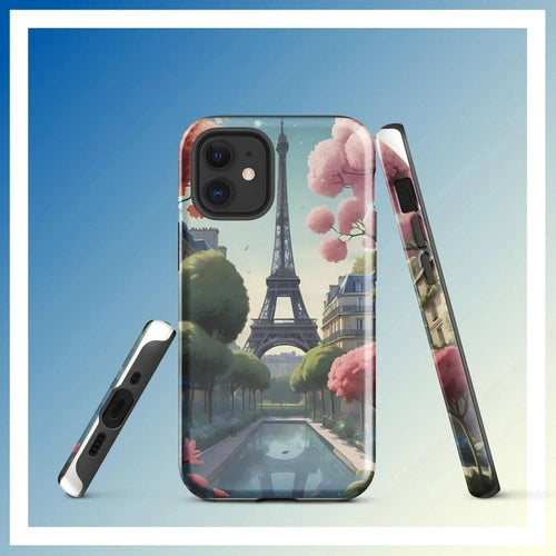 Parisian Chic: Eiffel Tower Art Tough Case for iPhone® 11 - 15 - Ollie Print Designs LLC
