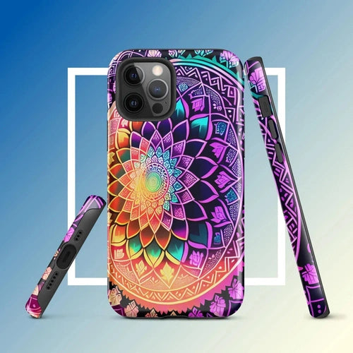Ollieprint Dynamic Mandala Artwork Tough Case for iPhone® 11, 12, 13, 14, 15 - Ollie Print Designs LLC