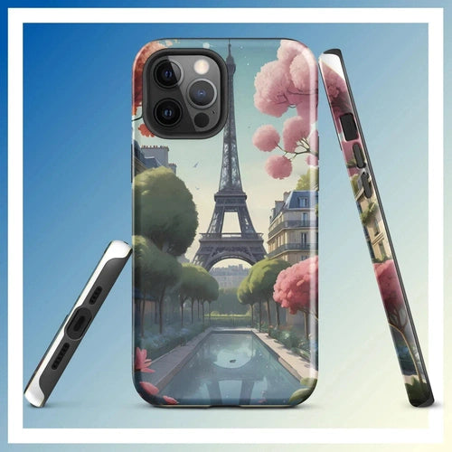 Parisian Chic: Eiffel Tower Art Tough Case for iPhone® 11 - 15 - Ollie Print Designs LLC