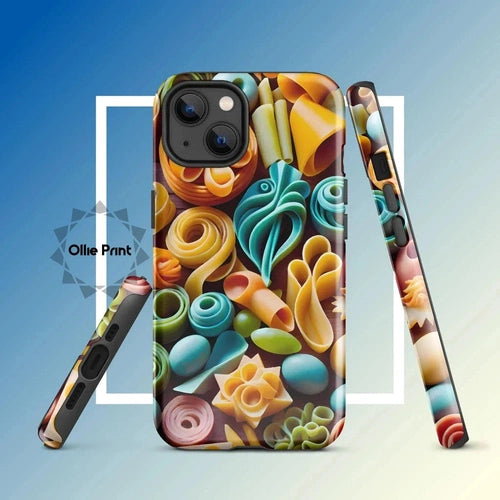 Ollieprint Pasta Shapes Art Tough Case for iPhone® - Ollie Print Designs LLC