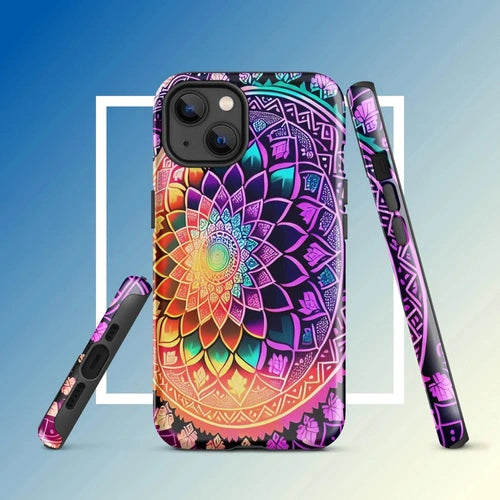 Ollieprint Dynamic Mandala Artwork Tough Case for iPhone® 11, 12, 13, 14, 15 - Ollie Print Designs LLC