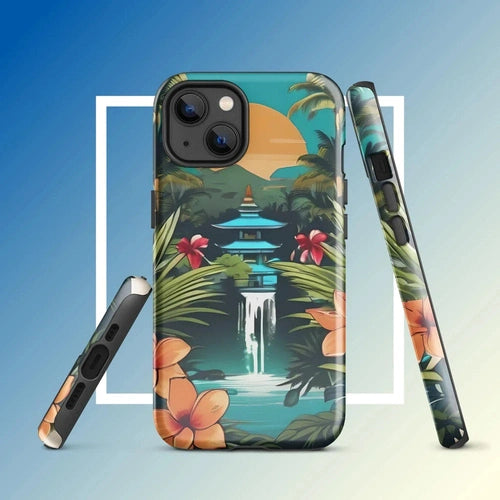 Ollieprint East Asia Paradise Artwork Tough Case for iPhone® 11, 12, 13, 14, 15 - Ollie Print Designs LLC