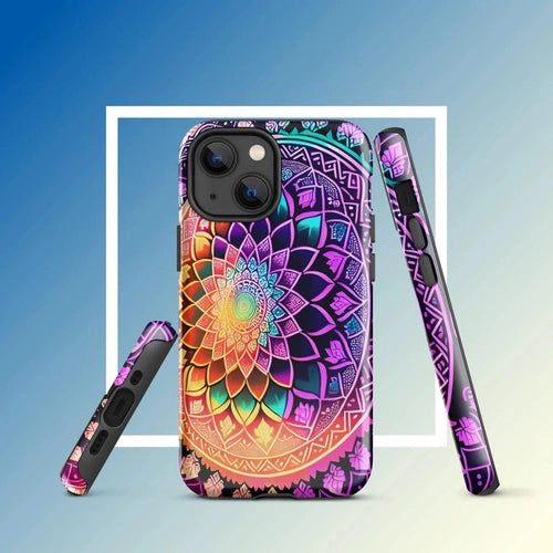 Ollieprint Dynamic Mandala Artwork Tough Case for iPhone® 11, 12, 13, 14, 15 - Ollie Print Designs LLC