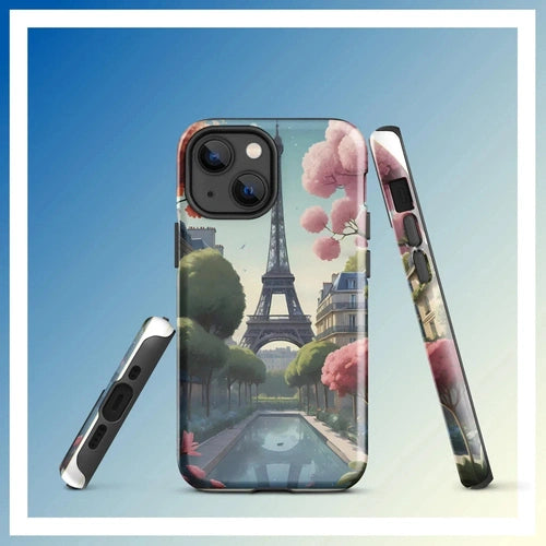 Parisian Chic: Eiffel Tower Art Tough Case for iPhone® 11 - 15 - Ollie Print Designs LLC
