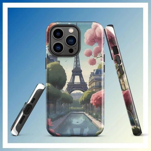 Parisian Chic: Eiffel Tower Art Tough Case for iPhone® 11 - 15 - Ollie Print Designs LLC