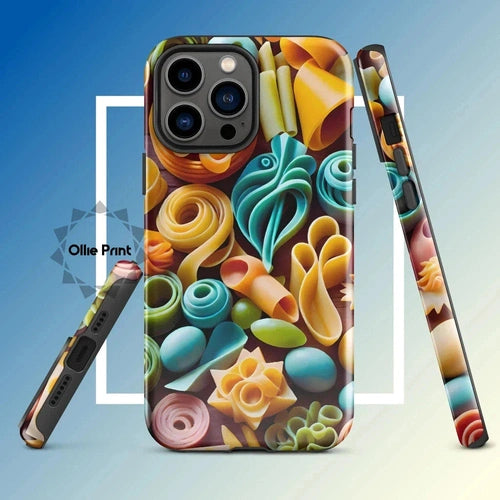 Ollieprint Pasta Shapes Art Tough Case for iPhone® - Ollie Print Designs LLC