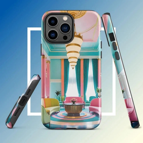 Ollieprint Art Deco Hotel Tough Case for iPhone® 11, 12, 13, 14, 15 - Ollie Print Designs LLC