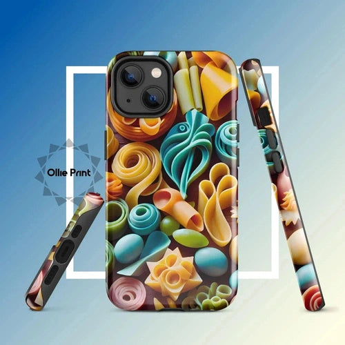 Ollieprint Pasta Shapes Art Tough Case for iPhone® - Ollie Print Designs LLC