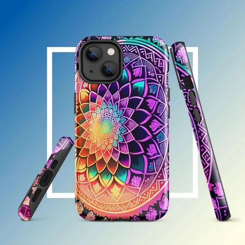 Ollieprint Dynamic Mandala Artwork Tough Case for iPhone® 11, 12, 13, 14, 15 - Ollie Print Designs LLC