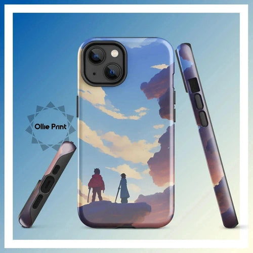 Ollieprint Anime Style Cloud Walkers Art Tough Case for iPhone® 11, 12, 13, 14, 15 - Ollie Print Designs LLC