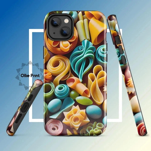 Ollieprint Pasta Shapes Art Tough Case for iPhone® - Ollie Print Designs LLC