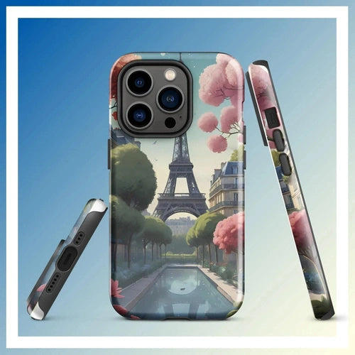 Parisian Chic: Eiffel Tower Art Tough Case for iPhone® 11 - 15 - Ollie Print Designs LLC