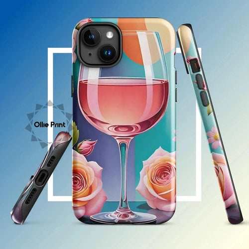 Ollieprint Rosé and Roses Tough Case for iPhone 11, 12, 13, 14, 15