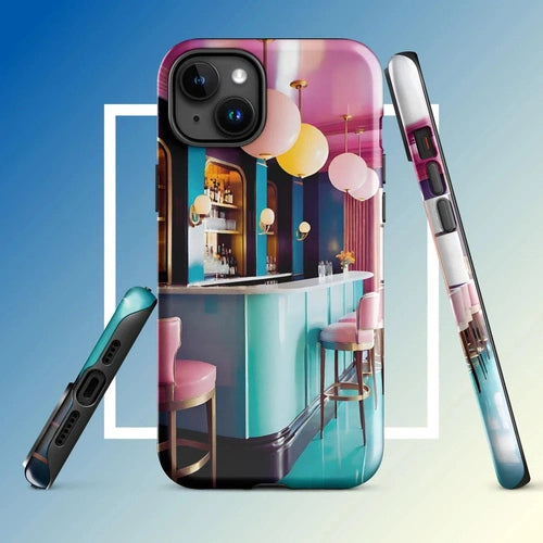 Ollieprint Art Deco Hotel Bar Tough Case for iPhone® 11, 12, 13, 14, 15
