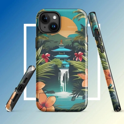 Ollieprint East Asia Paradise Artwork Tough Case for iPhone® 11, 12, 13, 14, 15