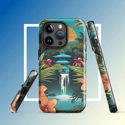 Ollieprint East Asia Paradise Artwork Tough Case for iPhone® 11, 12, 13, 14, 15