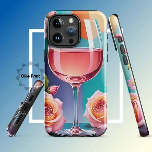 Ollieprint Rosé and Roses Tough Case for iPhone 11, 12, 13, 14, 15