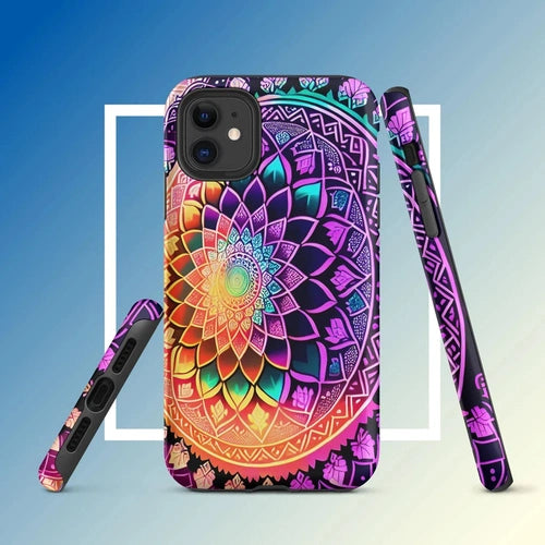 Ollieprint Dynamic Mandala Artwork Tough Case for iPhone® 11, 12, 13, 14, 15 - Ollie Print Designs LLC