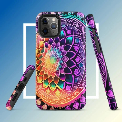 Ollieprint Dynamic Mandala Artwork Tough Case for iPhone® 11, 12, 13, 14, 15 - Ollie Print Designs LLC