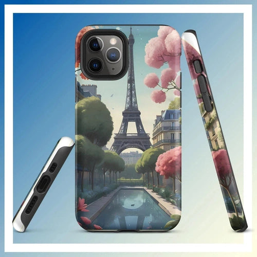 Parisian Chic: Eiffel Tower Art Tough Case for iPhone® 11 - 15 - Ollie Print Designs LLC