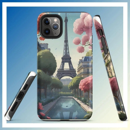 Parisian Chic: Eiffel Tower Art Tough Case for iPhone® 11 - 15 - Ollie Print Designs LLC