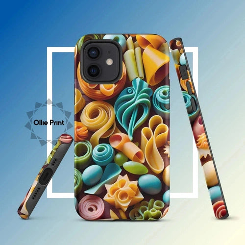 Ollieprint Pasta Shapes Art Tough Case for iPhone® - Ollie Print Designs LLC