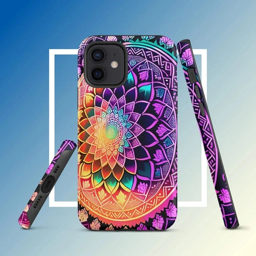 Ollieprint Dynamic Mandala Artwork Tough Case for iPhone® 11, 12, 13, 14, 15 - Ollie Print Designs LLC