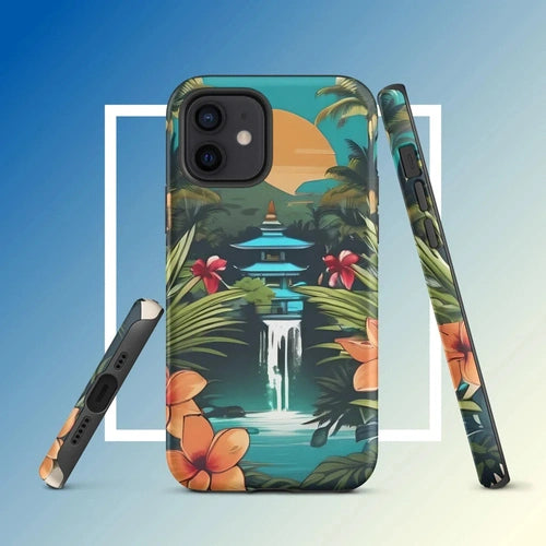 Ollieprint East Asia Paradise Artwork Tough Case for iPhone® 11, 12, 13, 14, 15 - Ollie Print Designs LLC