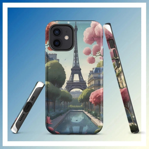 Parisian Chic: Eiffel Tower Art Tough Case for iPhone® 11 - 15 - Ollie Print Designs LLC