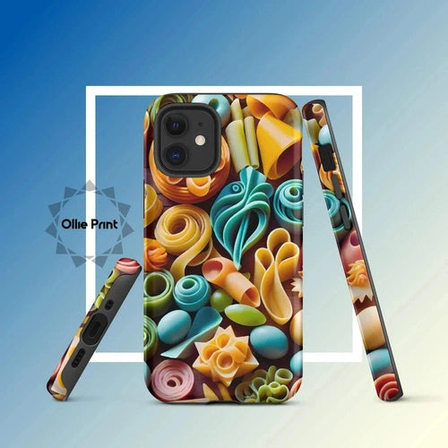 Ollieprint Pasta Shapes Art Tough Case for iPhone® - Ollie Print Designs LLC