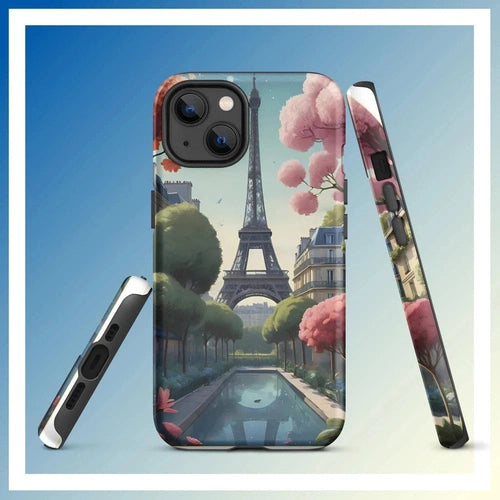 Parisian Chic: Eiffel Tower Art Tough Case for iPhone® 11 - 15 - Ollie Print Designs LLC