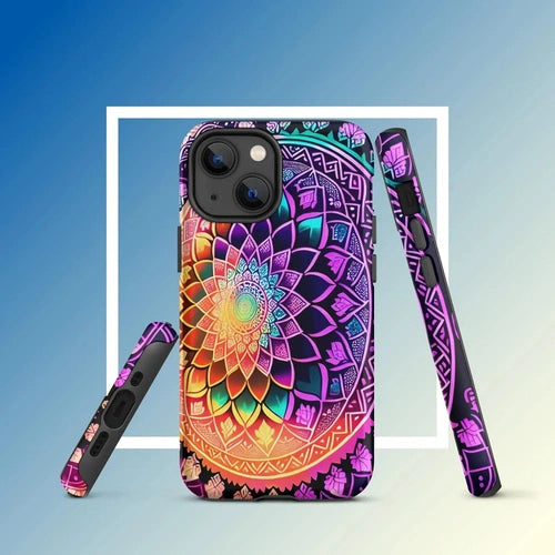 Ollieprint Dynamic Mandala Artwork Tough Case for iPhone® 11, 12, 13, 14, 15 - Ollie Print Designs LLC
