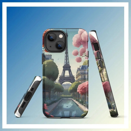 Parisian Chic: Eiffel Tower Art Tough Case for iPhone® 11 - 15 - Ollie Print Designs LLC