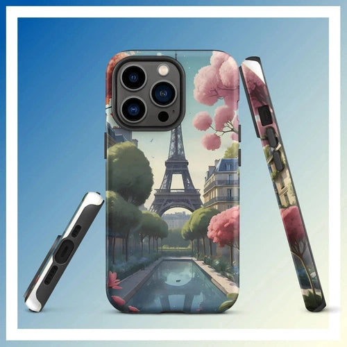 Parisian Chic: Eiffel Tower Art Tough Case for iPhone® 11 - 15 - Ollie Print Designs LLC