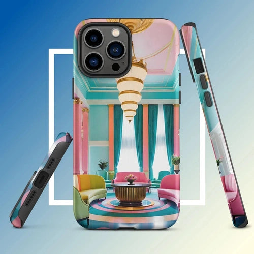 Ollieprint Art Deco Hotel Tough Case for iPhone® 11, 12, 13, 14, 15 - Ollie Print Designs LLC