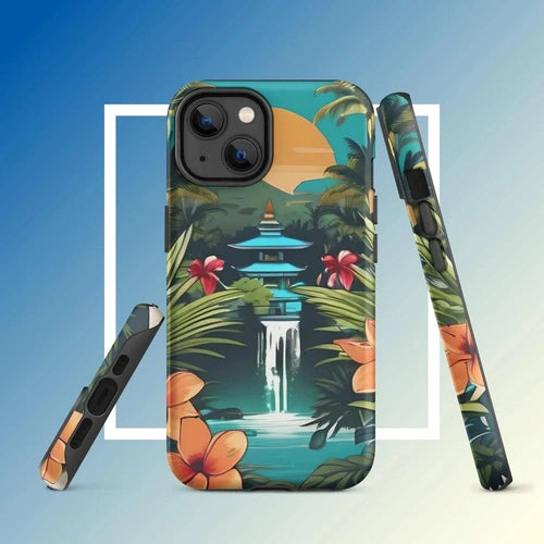 Ollieprint East Asia Paradise Artwork Tough Case for iPhone® 11, 12, 13, 14, 15 - Ollie Print Designs LLC