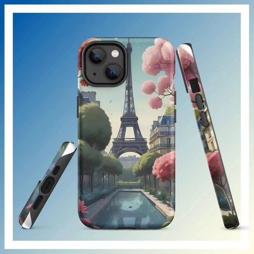 Parisian Chic: Eiffel Tower Art Tough Case for iPhone® 11 - 15 - Ollie Print Designs LLC