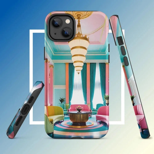 Ollieprint Art Deco Hotel Tough Case for iPhone® 11, 12, 13, 14, 15 - Ollie Print Designs LLC