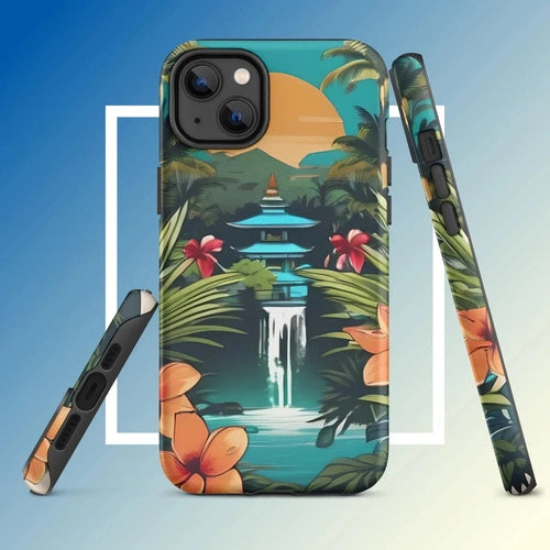 Ollieprint East Asia Paradise Artwork Tough Case for iPhone® 11, 12, 13, 14, 15 - Ollie Print Designs LLC
