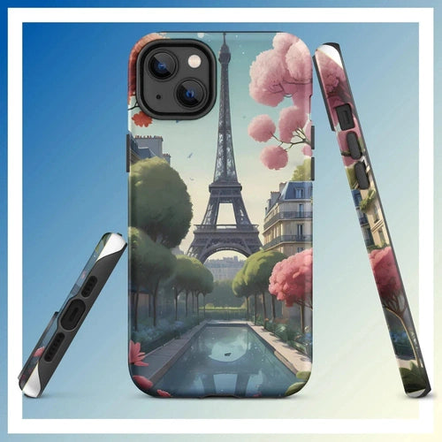 Parisian Chic: Eiffel Tower Art Tough Case for iPhone® 11 - 15 - Ollie Print Designs LLC