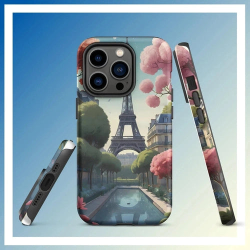 Parisian Chic: Eiffel Tower Art Tough Case for iPhone® 11 - 15 - Ollie Print Designs LLC