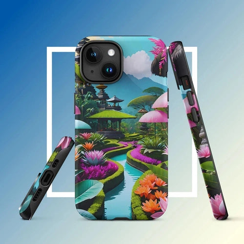 Ollieprint Asian Tea Garden Art Tough Case for iPhone® 11, 12, 13, 14, 15