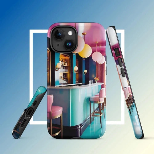 Ollieprint Art Deco Hotel Bar Tough Case for iPhone® 11, 12, 13, 14, 15