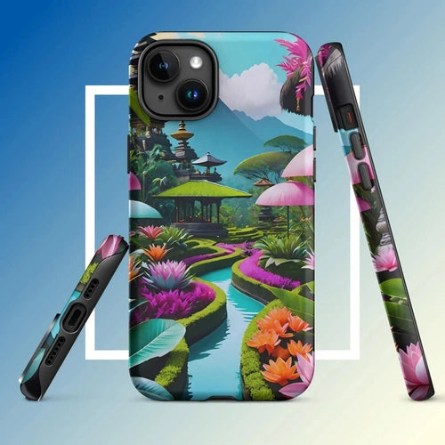 Ollieprint Asian Tea Garden Art Tough Case for iPhone® 11, 12, 13, 14, 15