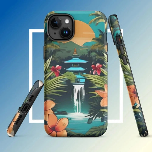 Ollieprint East Asia Paradise Artwork Tough Case for iPhone® 11, 12, 13, 14, 15